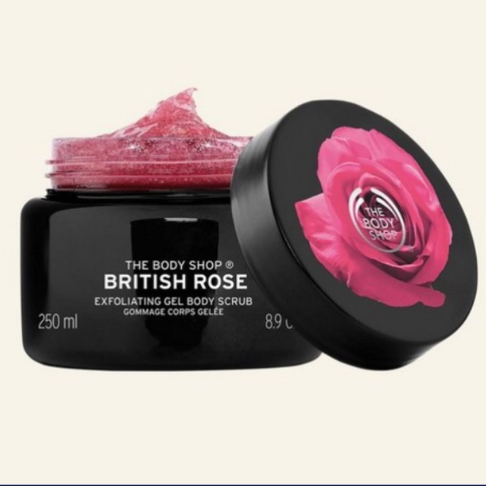 nwt - The Body Shop British Rose Scrub bundle - 3